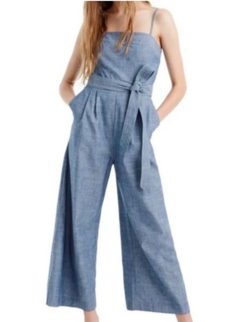 Jcrew 100% cotton denim chambray jumpsuit